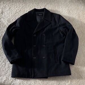 London Fog Men's Black Peacoat